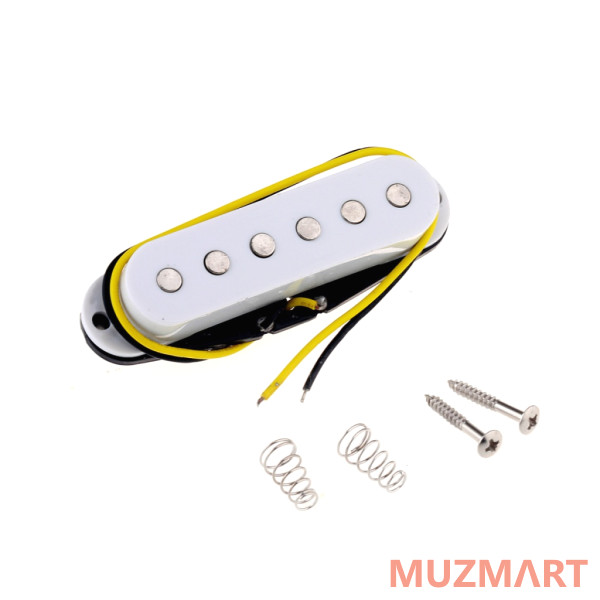 Musiclily M270 Звукосниматель магнитный сингл, для Fender Strat, бриджевый, белый