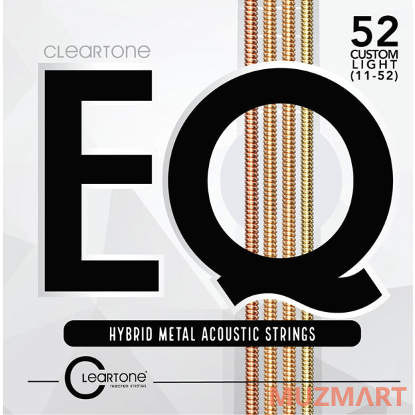 Cleartone 7811 EQ Hybrid Metal Комплект струн для акустической гитары, с покрытием, 10-52