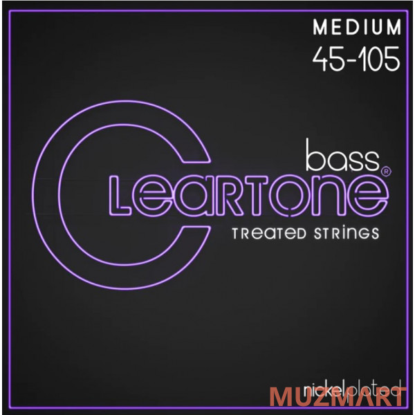 Cleartone 6445 Комплект струн для бас-гитары, никелированные, с покрытием, 45-105