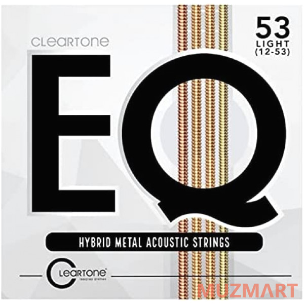Cleartone 7812 EQ Hybrid Metal Комплект струн для акустической гитары, с покрытием, 12-53