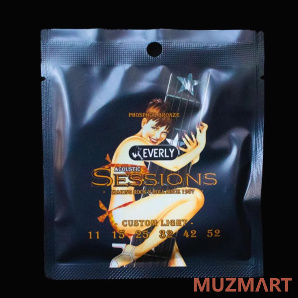 Everly 7211 Sessions Комплект струн для акустической гитары, фосфорная бронза, 11-52