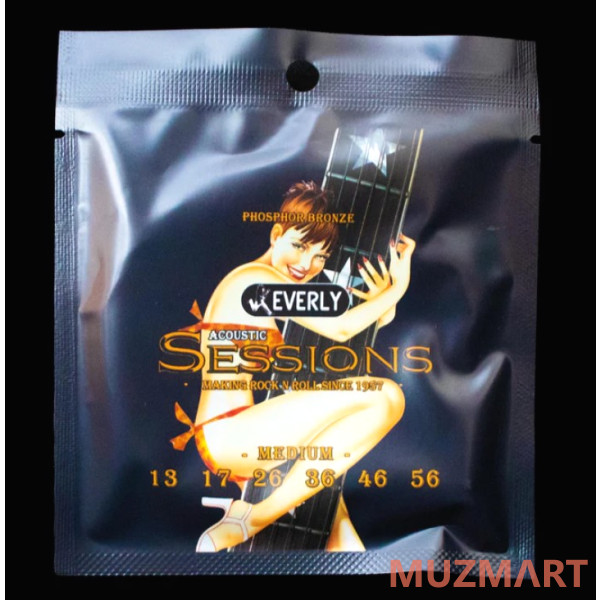 Everly 7213 Sessions Комплект струн для акустической гитары, фосфорная бронза, 13-56