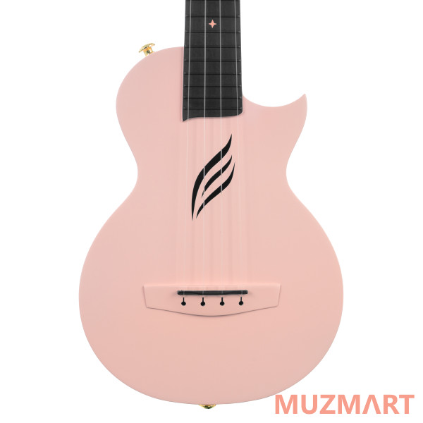 Cascha HH-2288 Carbon Fibre Укулеле концертный, с чехлом, розовый, углеволокно