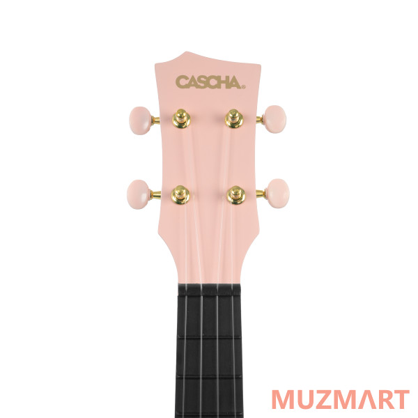 Cascha HH-2288 Carbon Fibre Укулеле концертный, с чехлом, розовый, углеволокно