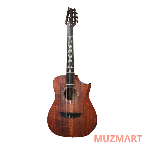 Cort LUXE-NYLON-BR Frank Gambale Luxe Series Классическая гитара со звукоснимателем, с кейсом
