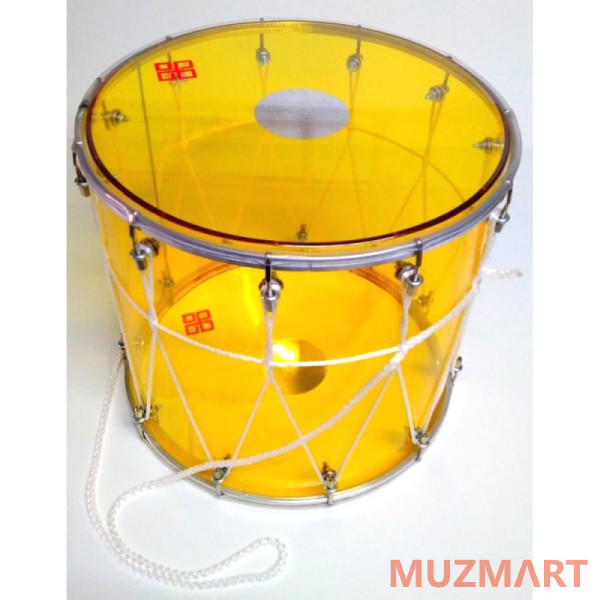 Мастерская Бехтеревых BKA-14Jv Барабан кавказский 14", акрил 34х36см, с верёвкой, жёлтый