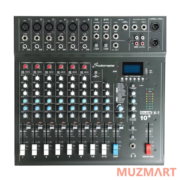 Studiomaster Club XS10+ Микшерный пульт, DSP, MP3, Bluetooth