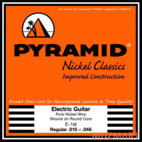 Pyramid 455100 Nickel Classics Комплект струн для электрогитары, никель, 11-48