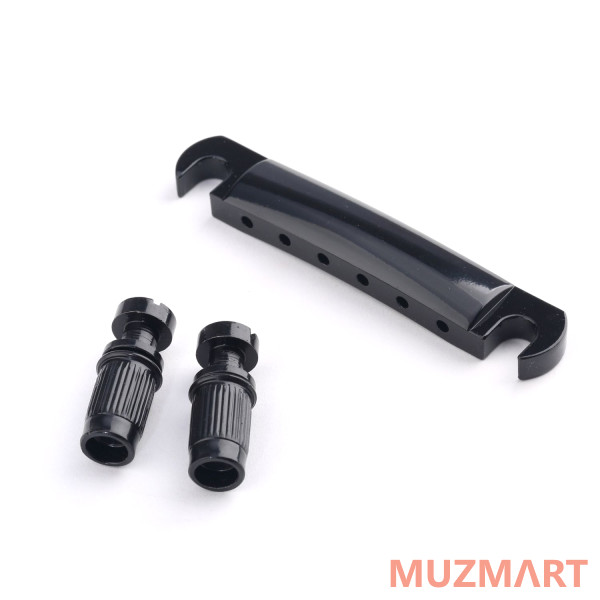 Musiclily M203BK-M205BK Бридж Tune-O-Matic со стоп-баром для Gibson Les Paul, черный