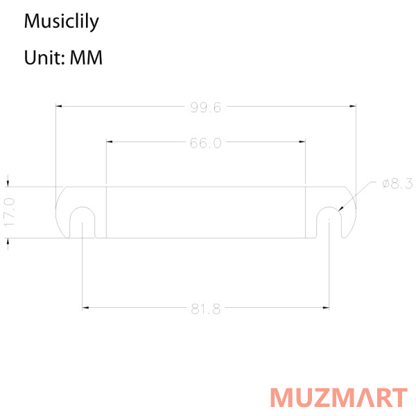 Musiclily M203BK-M205BK Бридж Tune-O-Matic со стоп-баром для Gibson Les Paul, черный