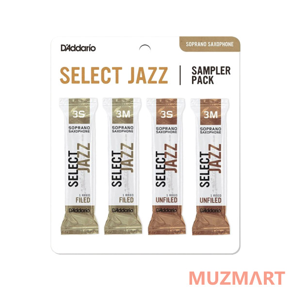 Rico Select Jazz 3S-3M Набор тростей для баритон саксофона (4шт)