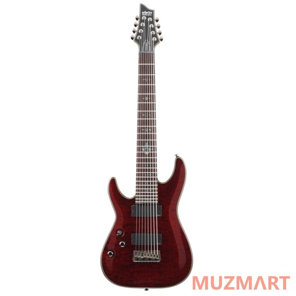 Schecter Damien ELITE-8 Cred L/H Электрогитара восьмиструнная левосторонняя