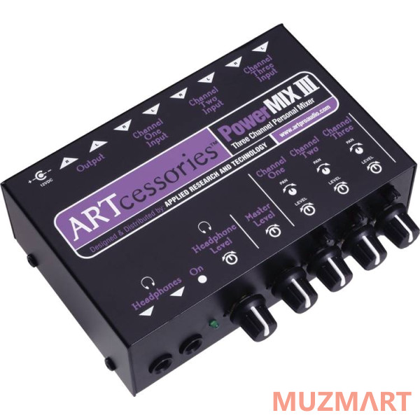 ART PowerMix III Компактный 3-х канальный стерео микшер