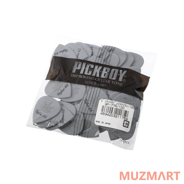 Pickboy GP-77R/100 High-Modulous Nylon Медиаторы 50шт, толщина 1.0мм