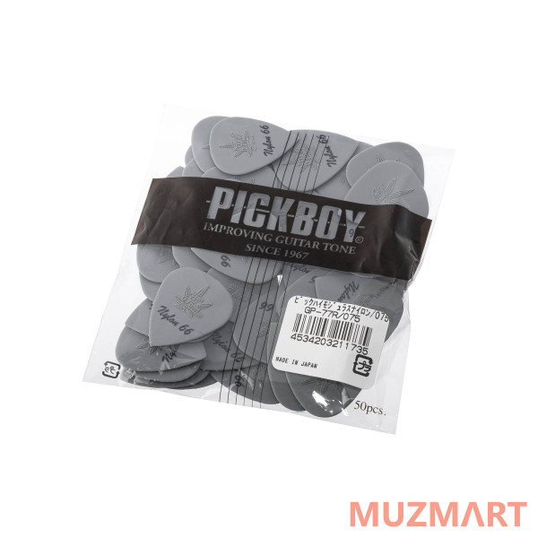 Pickboy GP-77R/075 High-Modulous Nylon Медиаторы 50шт, толщина 0.75мм