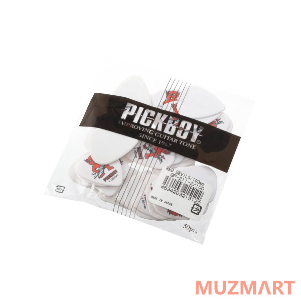 Pickboy GP-211-2/100 Celltex Red Devil Медиаторы 50шт, толщина 1.0мм