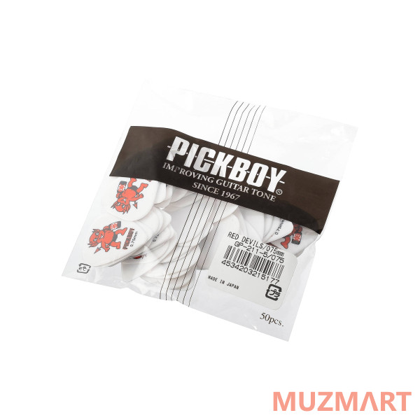 Pickboy GP-211-5/075 Celltex Red Devil Медиаторы 50шт, толщина 0.75мм