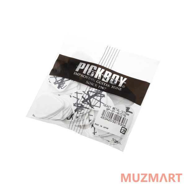 Pickboy GP-31-9/075 Celltex Heavy Metal Медиаторы 50шт, толщина 0.75мм