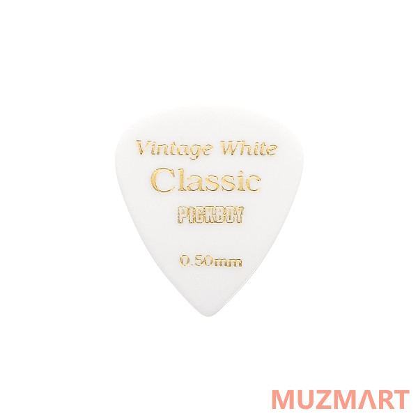 Pickboy GP-03/05 Celluloid Vintage Classic White Медиаторы 50шт