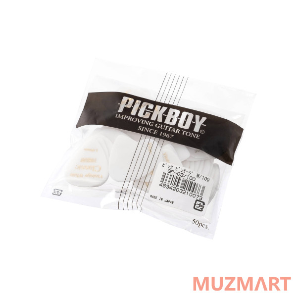 Pickboy GP-03/100 Celluloid Vintage Classic White Медиаторы 50шт