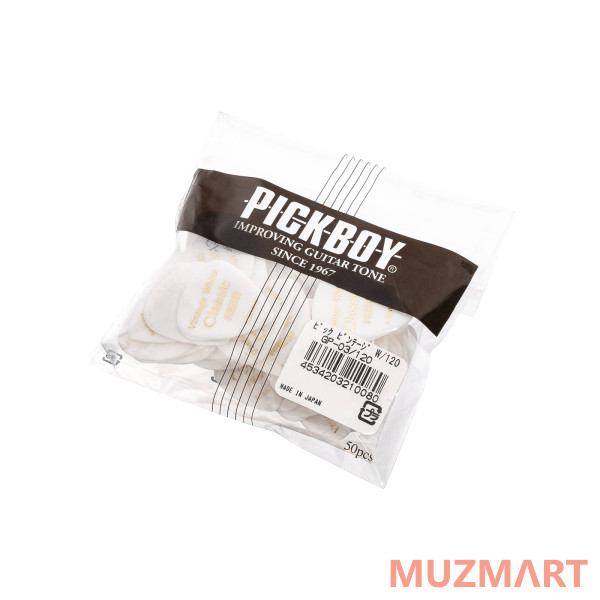Pickboy GP-03/120 Celluloid Vintage Classic White Медиаторы 50шт