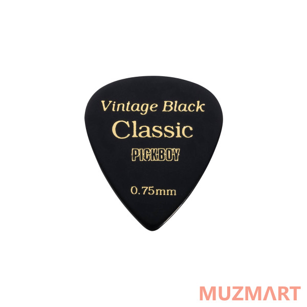Pickboy GP-07/075 Celluloid Vintage Classic Black Медиаторы 50шт