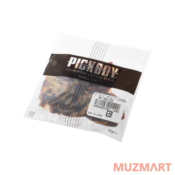 Pickboy GP-54/05 Celluloid Vintage Classic T-Shell Медиаторы 50шт