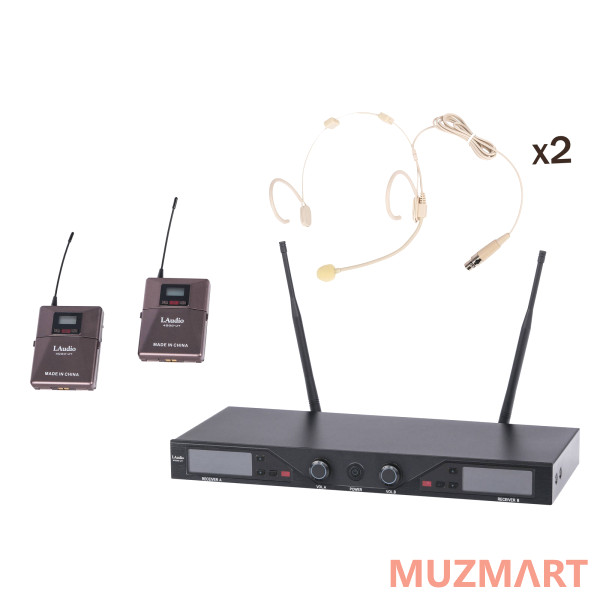 LAudio 4000-UY Беспроводная микрофонная система, 2 головных микрофона
