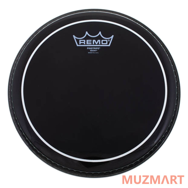 Remo ES-0610-PS Pinstripe Ebony Пластик для малого и том барабана