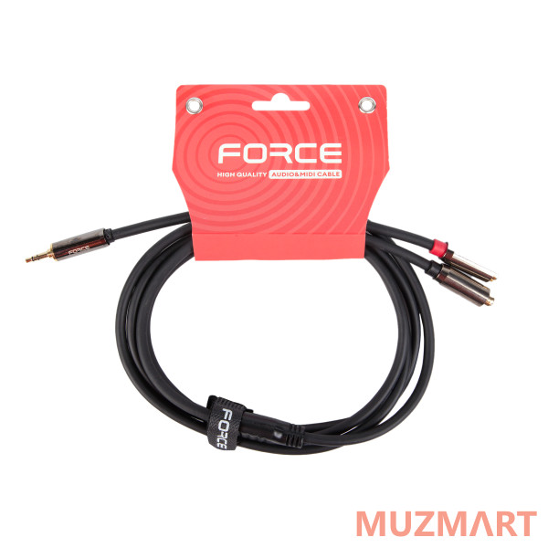 Force FLC-14/2 аудио шнур, mini jack stereo - 2x RCA, 2 метра