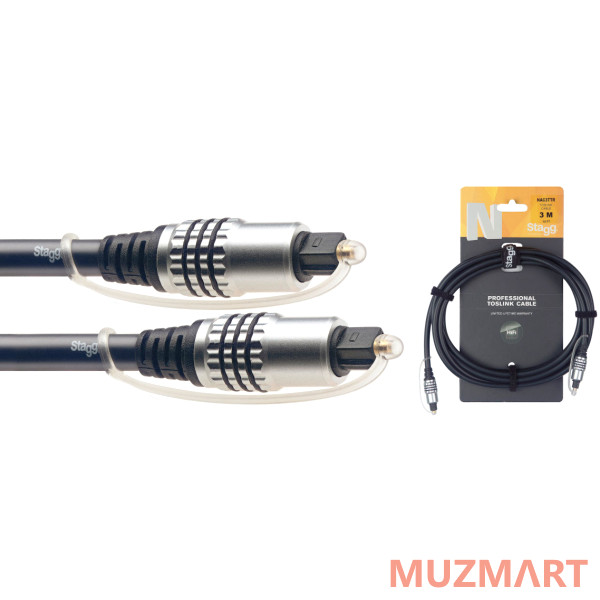 Stagg NAC3TTR Toslink шнур (ADAT) , длина 3 метра