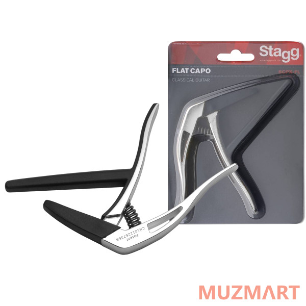 Stagg SCPX-FL CR Плоский каподастр для классической гитары