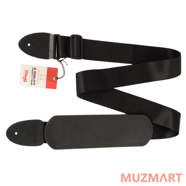 Stagg SN5 SHP BLK плетеный нейлоновый ремень для гитары