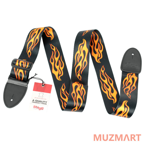 Stagg STE FLAME ремень для гитары