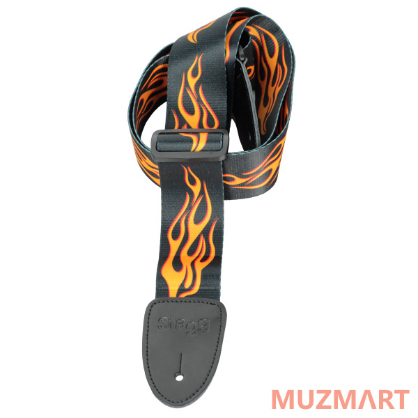 Stagg STE FLAME ремень для гитары