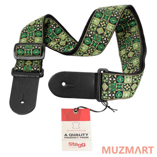 Stagg SWO HOOTMIX GRE гитарный ремень