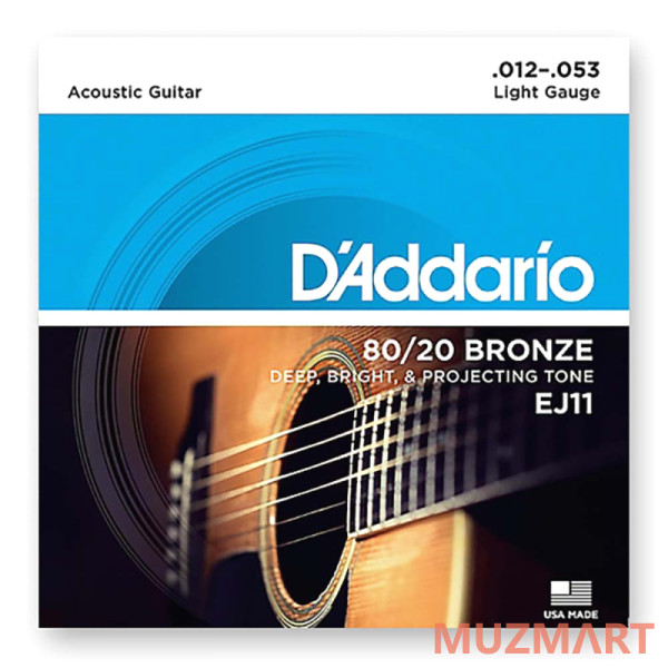 D'Addario Bronze EJ11 Light Струны для акустической гитары