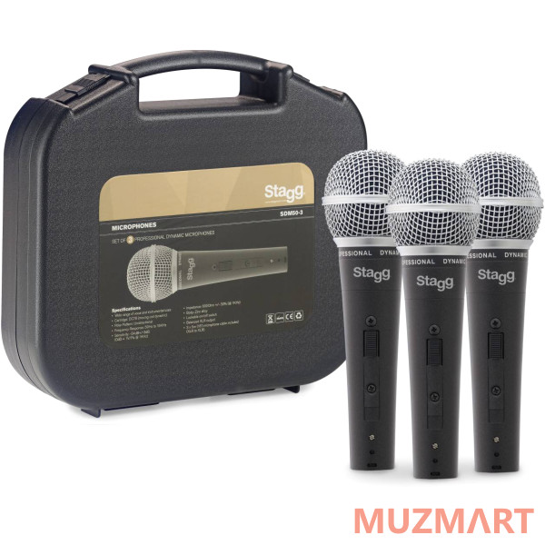 Stagg SDM50-3 Комплект из 3-х микрофонов