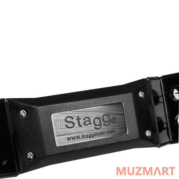 Stagg TAB-2 BK Полукруглый тамбурин с ручкой