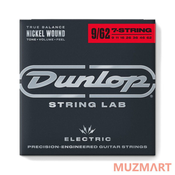 Dunlop DEN0962 Electric Nickel Performance+ Струны для семиструнной электрогитары