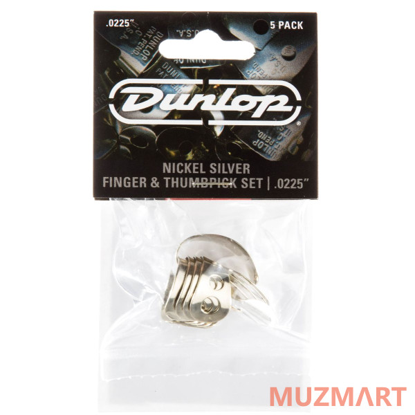 Dunlop 33P0225 Nickel Silver Fingerpick 5Pack Когти