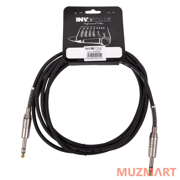 Invotone ACM1203SBK Инструментальный кабель джек - джек, 3 м