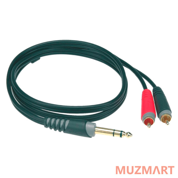 Klotz AY3-0300 Коммутационный кабель джек 6.35 - 2X RCA, 3 м