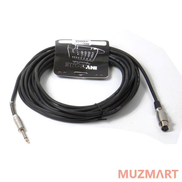 Invotone ACM1010/BK Микрофонный кабель джек (моно) 6.3 мм - XLR3F, 10 м
