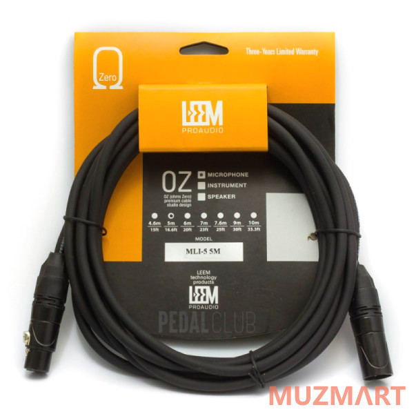 Leem MLI-5 Микрофонный кабель XLR (гнездо) - XLR (штекер), 5 м