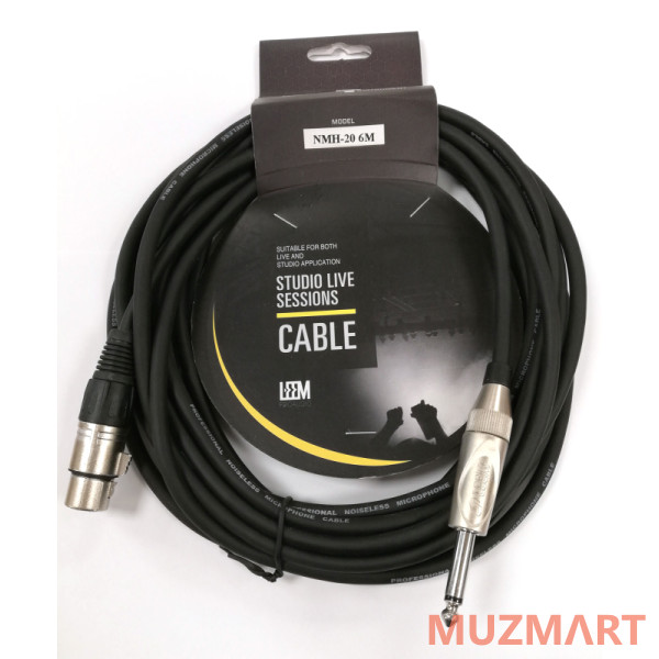 Leem NMH-20 Микрофонный кабель джек (моно) 6.3 мм - XLR (гнездо), 6 м