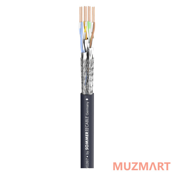 Sommer Cable 580-0401 SC-Mercator CAT.6A PVC Highflex Blk Кабель сетевой витая пара, 100м
