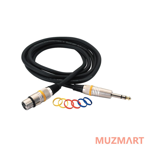 Rockcable RCL 30383 D6 F BA Кабель балансный XLR (F) - джек стерео, 3 м