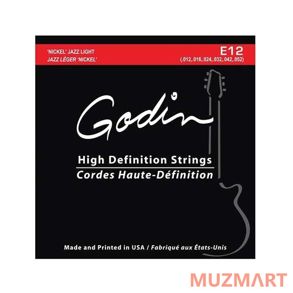 Godin E12 033416 Струны для электрогитары 12-52