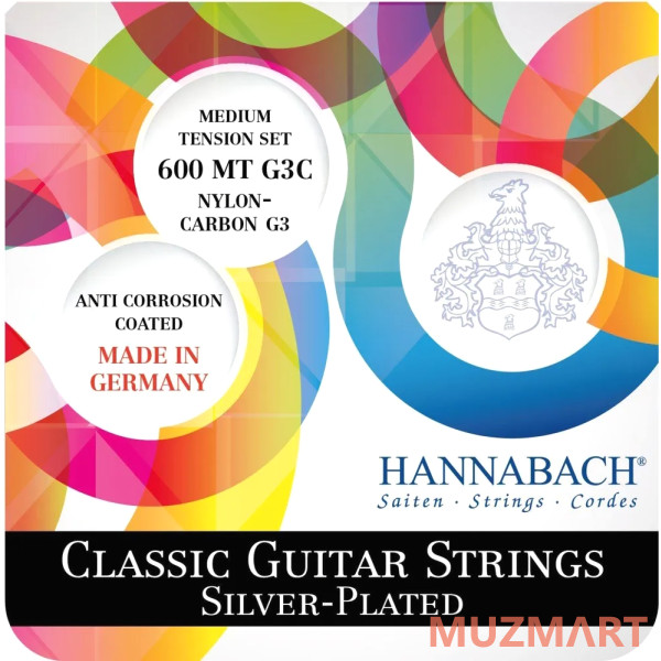 Hannabach 600MT-G3C Silver-Plated Green Комплект струн для классической гитары